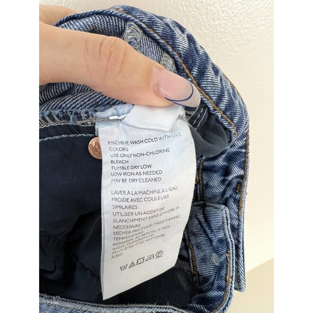We the Free People Dakota Straight Leg Jeans 27 Women Denim Distressed High Rise - Picture 10 of 11